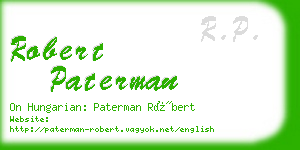 robert paterman business card